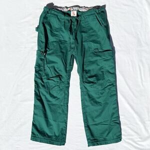 Koi Lindsey Cargo Scrub Pants Womens Large Petite Green